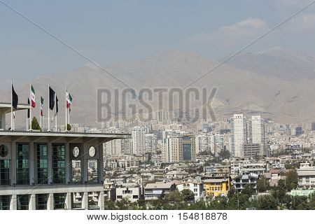 Teheran, Iran - October 05, 2016: View From The Milad Tower In Tehran, Iran.