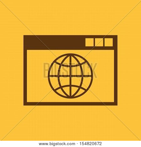 The WWW icon. SEO and browser, development, WWW symbol. UI. Web. Logo. Sign. Flat design. App. Stock vector