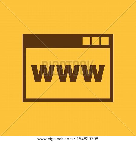The WWW icon. SEO and browser, development, WWW symbol. UI. Web. Logo. Sign. Flat design. App. Stock vector