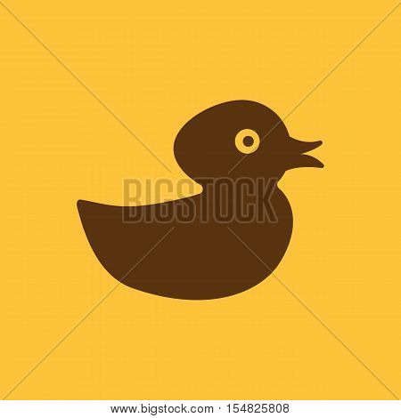 Duck icon. design. Toy and animal, Duck symbol. web. graphic. AI. app. logo. object. flat. image. sign. eps. art. picture - stock vector