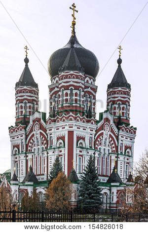Kiev, Ukraine. Feofania Christian Monastery church building