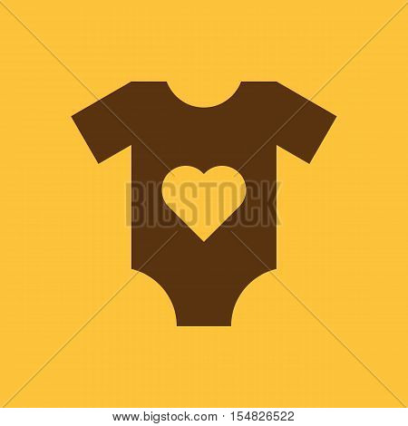Romper suit icon. design. Shirt, clothes, Romper suit symbol. web. graphic. AI. app. logo. object. flat. image. sign. eps. art. picture - stock vector