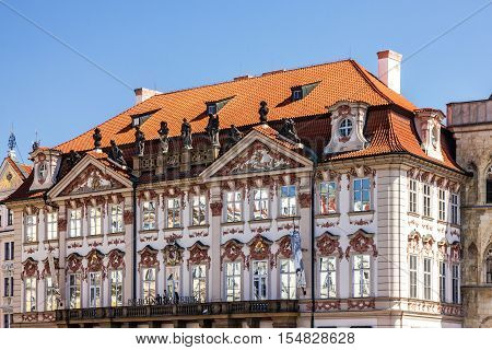 Prague houses, Czech Republic. Old Town, Staromestska square