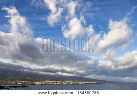 The coast of Atlantic ocean near Punta de Abona Tenerife Canary islands Spain