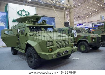 Kiev Ukraine - October 12 2016: Armored Car Corporation 