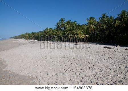 Wild Natural Beach in Santa Teresa, Costa Rica Pacific Coast.