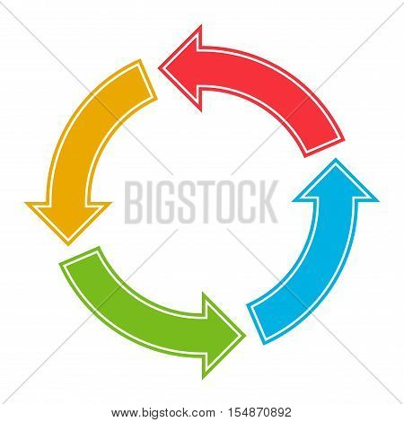 UI interface reload circle button element. Vector internet reload arrows button isolated. Website circle re-load round button sign.