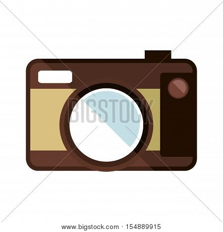photographic camera device icon ove white background. colorful design. vector illustration