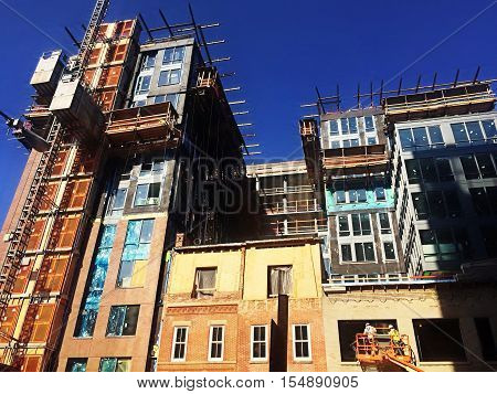 low angle view of a construction site