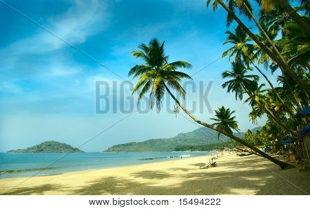 Tropical beach of Palolem, Goa, India