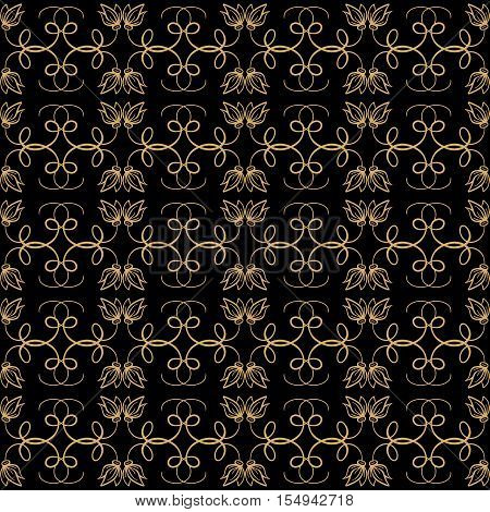 Vector floral seamless pattern. Vintage style background.