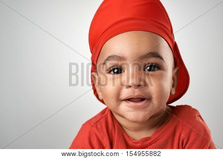 middle eastern arab baby boy portrait