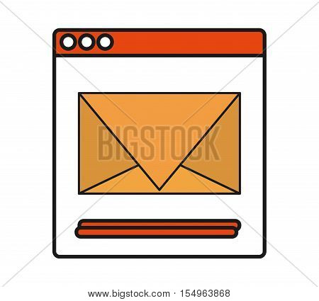 Envelope and website icon. Emal mail message and letter theme. Isolated design. Vector illustration