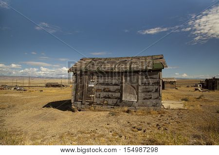Cisco Utah USA - September 03 2016: Abandoned house in the ghost town of Cisco