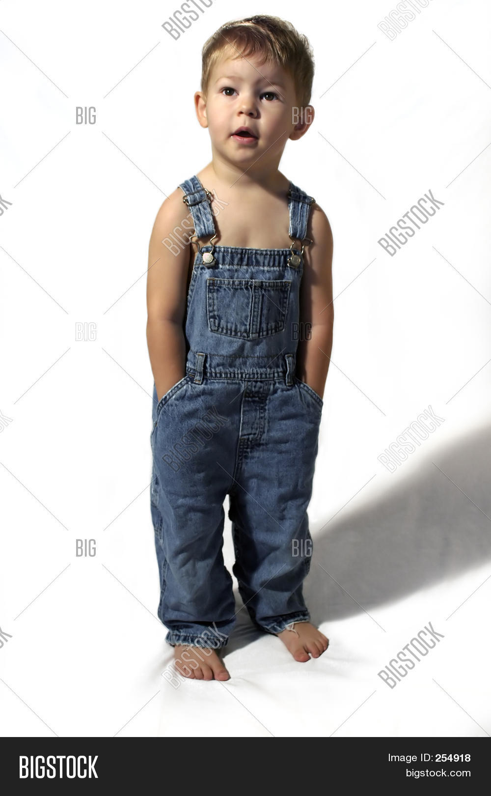Boy Overalls On White Image & Photo Bigstock