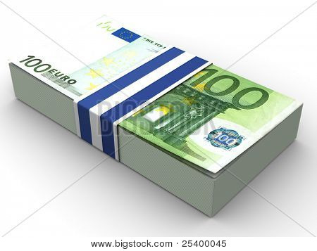 Handred euro. 3D