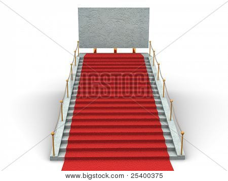 Escadas e bigboard. 3D