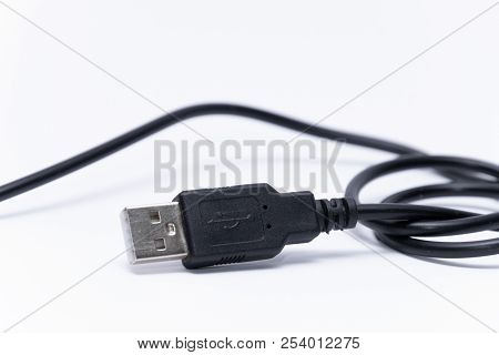 Usb Type B Charging Cable For Mobile Portable Devices In Black