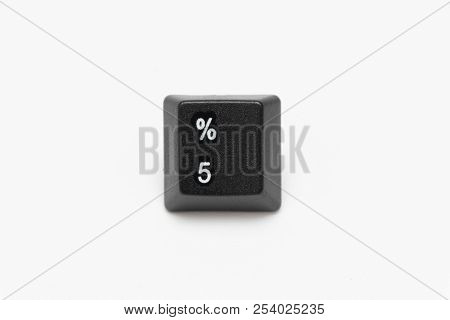 Single Black Keys Of Keyboard With Different Letters