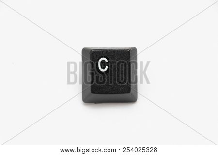 Single Black Keys Of Keyboard With Different Letters