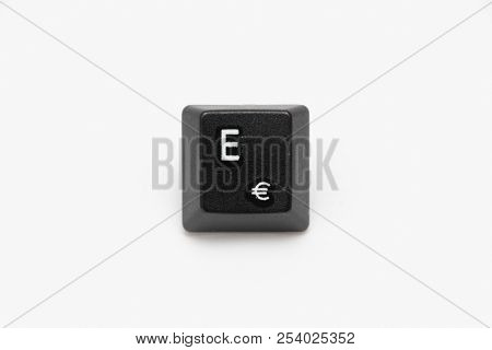 Single Black Keys Of Keyboard With Different Letters