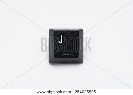 Single Black Keys Of Keyboard With Different Letters