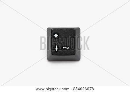 Single Black Keys Of Keyboard With Different Letters