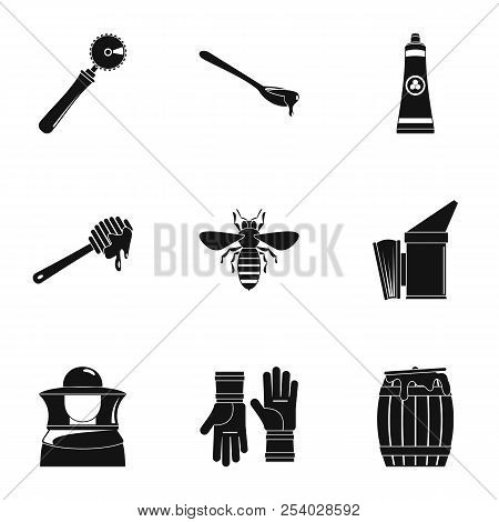Honey Business Plan Icons Set. Simple Set Of 9 Honey Business Plan Vector Icons For Web Isolated On 
