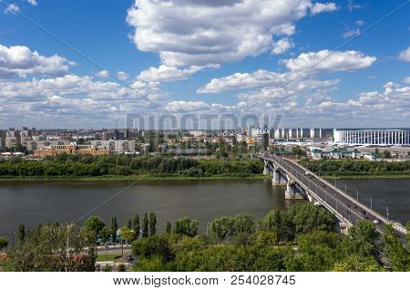 Nizhny Novgorod, Kanavinsky Bridge. River Oka. Russia 2018