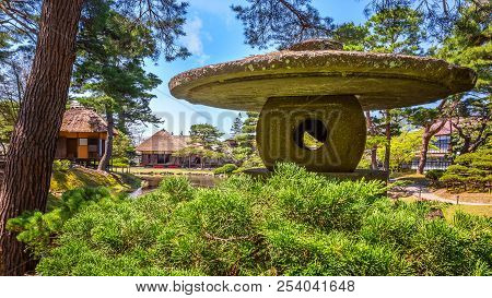 Tokyo, Japan - April 19 2018: Oyakuen Medicinal Herb Garden First Established In The 1380s, There Ar