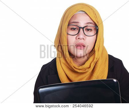 Young Businesswoman Tired, Sleepy Expressioin