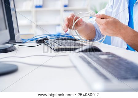 Frustrated young man due to weak internet reception
