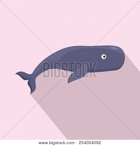 Right Whale Icon. Flat Illustration Of Right Whale Icon For Web Design