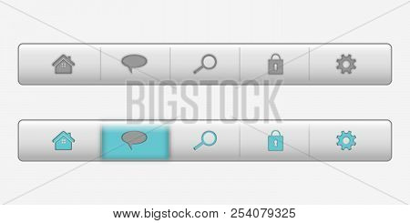 White Clean Navigation Bar Vector Template Design Easy To Edit