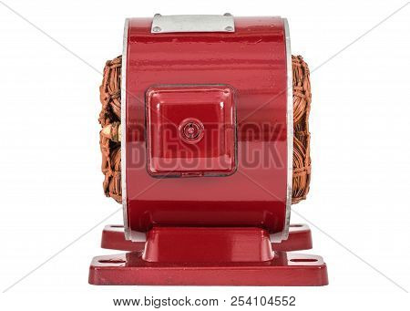 Stator Of Electric Motor, Isolated On White Background