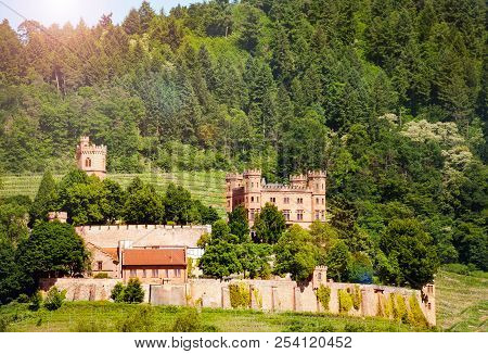 Schlossblicksee Ortenberg Castle In West Germany, Europe
