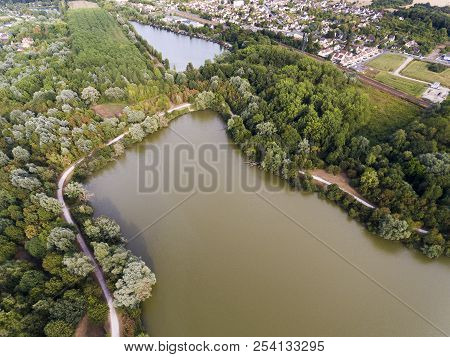 View Of The Bassin De Trevoix, Ollainville, Essonne, France