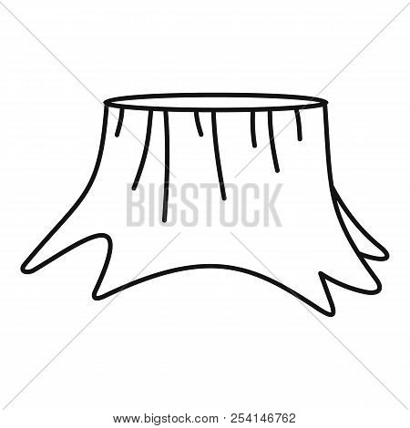 Old Stump Icon. Outline Illustration Of Old Stump Icon For Web Design Isolated On White Background