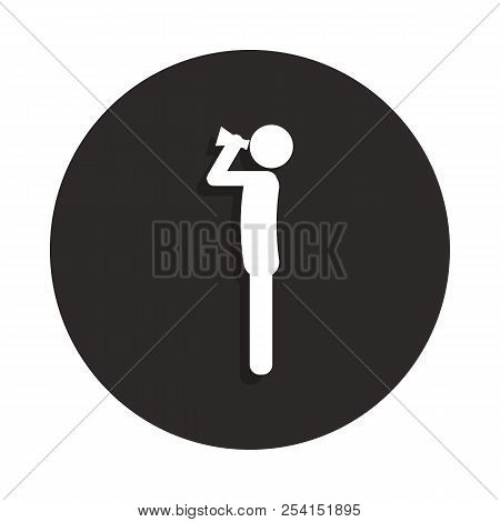 Suicide With Medicine Icon In Badge Style. One Of Death Collection Icon Can Be Used For Ui, Ux On Wh