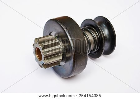 Tractor Starter Drive On Isolated White Background