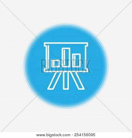 Bars Line Icon, Outline Vector Sign, Linear Style Pictogram Isolated On White. Growing Chart Symbol,