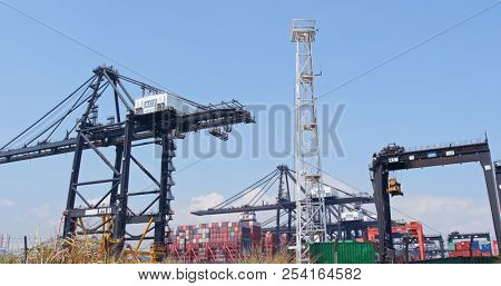 Kwai Tsing, Hong Kong, 02 May 2018:- Kwai Tsing Container Terminal in Hong Kong city