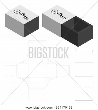Hard Paper Sleeve Slide Box 3d Mockup With Dieline