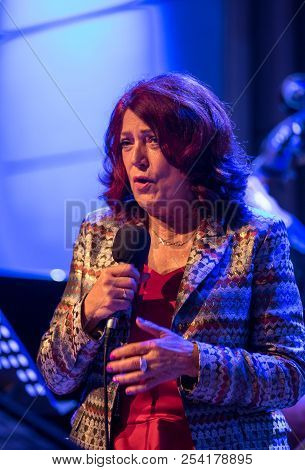 Cracow, Poland - July 31, 2018: Urszula Dudziak Live On Stage In Manggha Museum Of Japanese Art And 