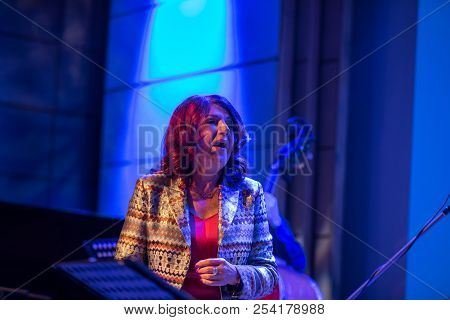 Cracow, Poland - July 31, 2018: Urszula Dudziak Live On Stage In Manggha Museum Of Japanese Art And 