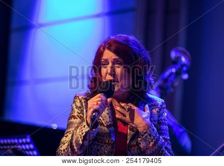 Cracow, Poland - July 31, 2018: Urszula Dudziak Live On Stage In Manggha Museum Of Japanese Art And 