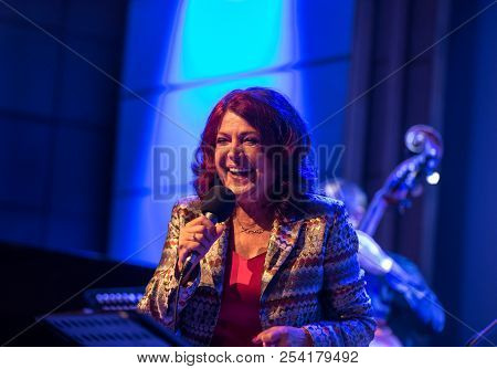 Cracow, Poland - July 31, 2018: Urszula Dudziak Live On Stage In Manggha Museum Of Japanese Art And 