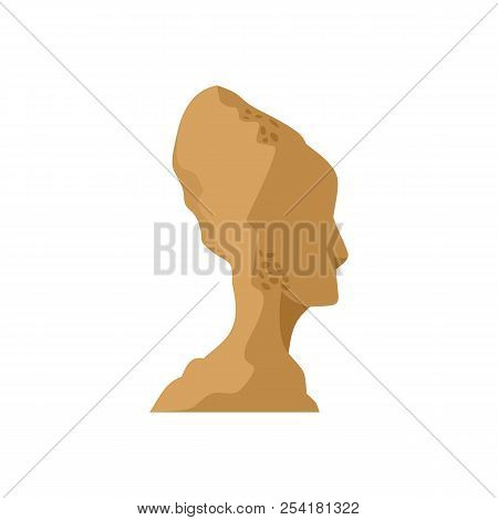 Head Of Statue Icon. Flat Illustration Of Head Of Statue Icon For Web Isolated On White