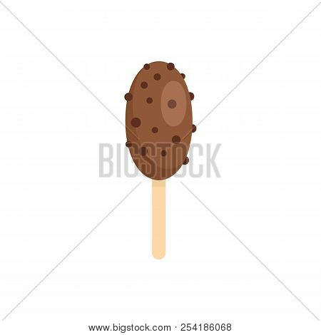 Elipse Ice Cream Icon. Flat Illustration Of Elipse Ice Cream Icon For Web Isolated On White