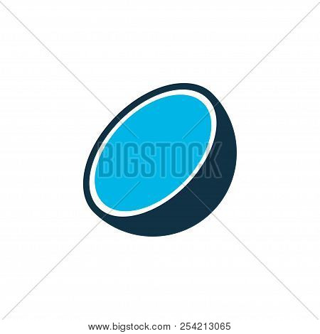Coco Icon Colored Symbol. Premium Quality Isolated Cocoanut Element In Trendy Style.
